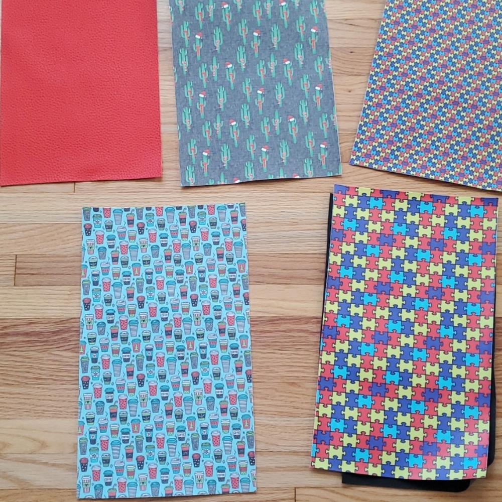 Faux leather fabric bundle